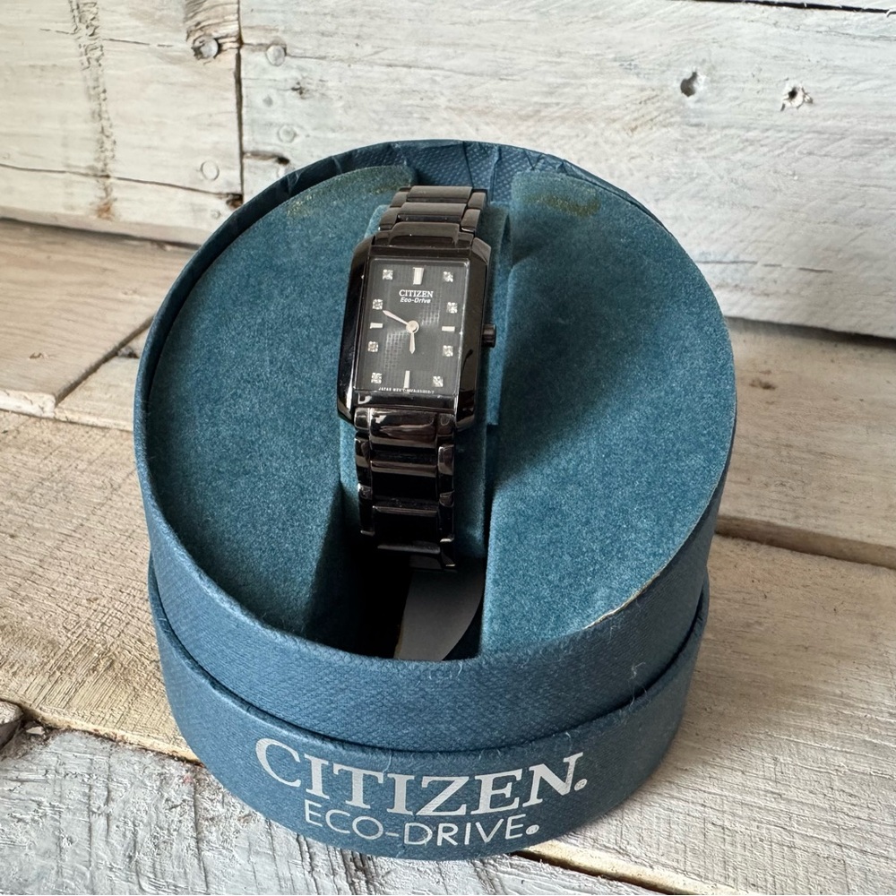 Citizen Eco Drive Black Women’s Watch with Diamonds